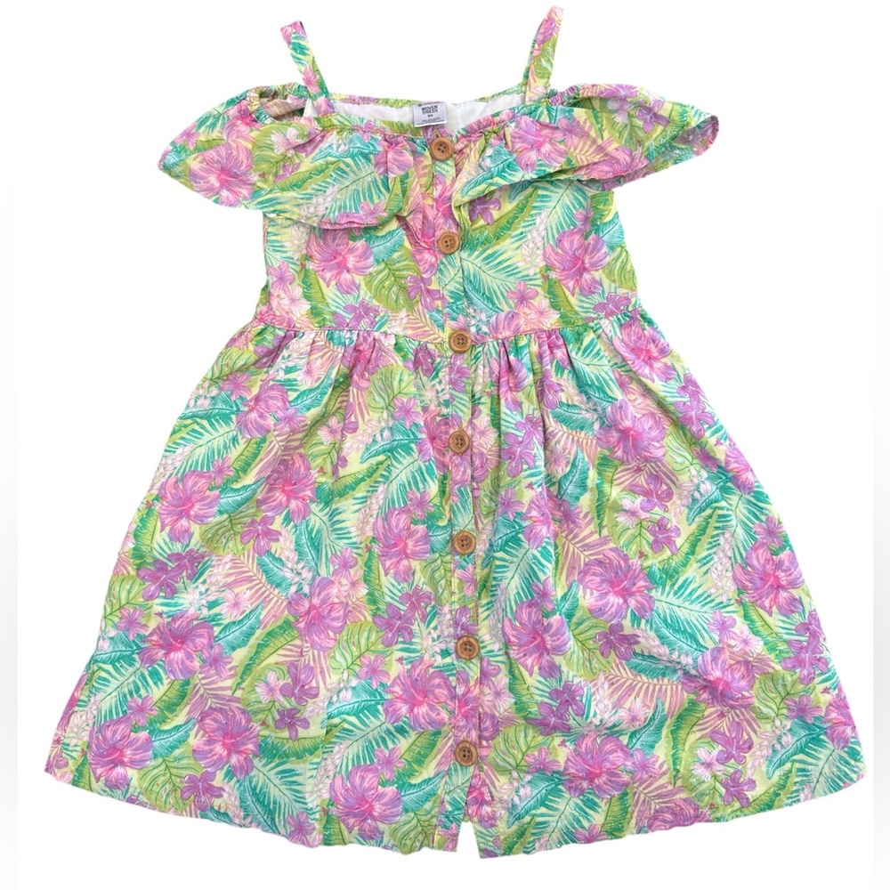 Girls size 6x Floral Button-Down Dress